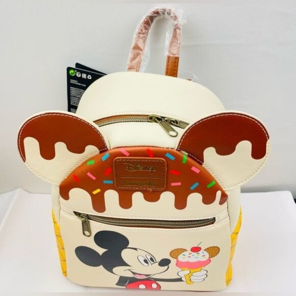 Loungefly Disney Mickey Mouse Ice Cream Mini Backpack (#999125) - Picture 8 of 16
